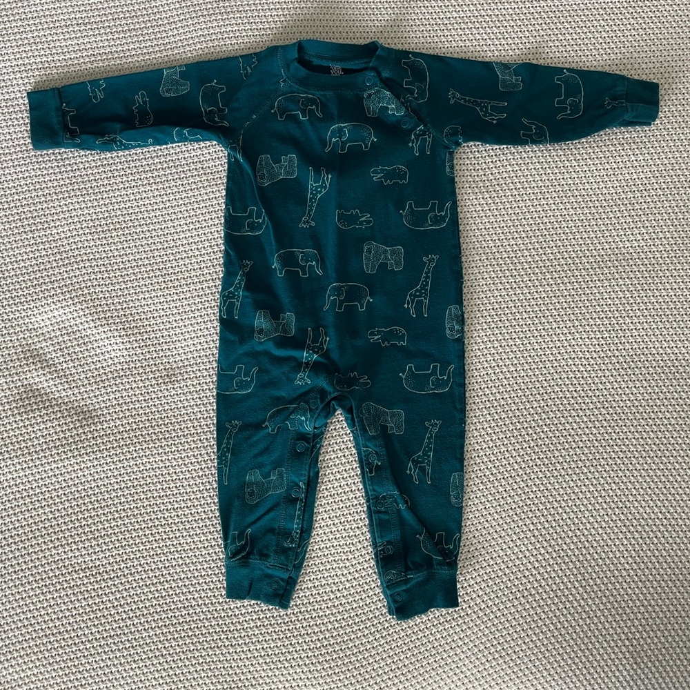 Teal Animal Print Kids One Piece by Carter’s Just One You Size 12 Months